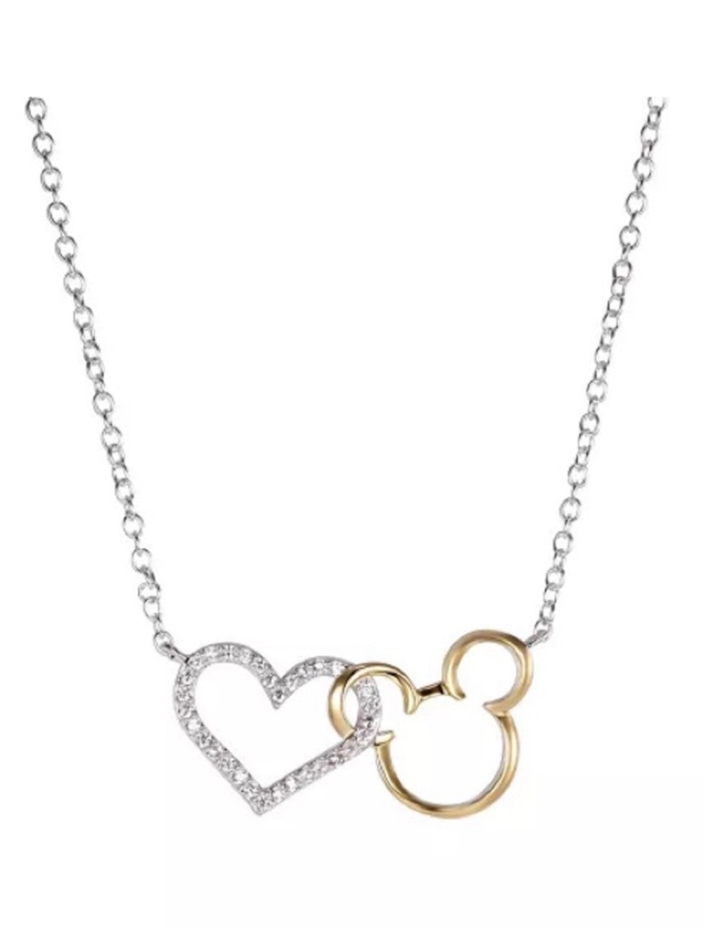 Disney Jewelry | Mickey Mouse Heart Pendant Necklace